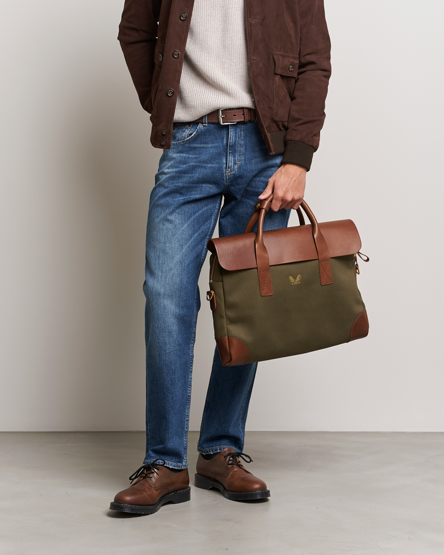 Heren | Tassen | Bennett Winch | Canvas Briefcase Olive