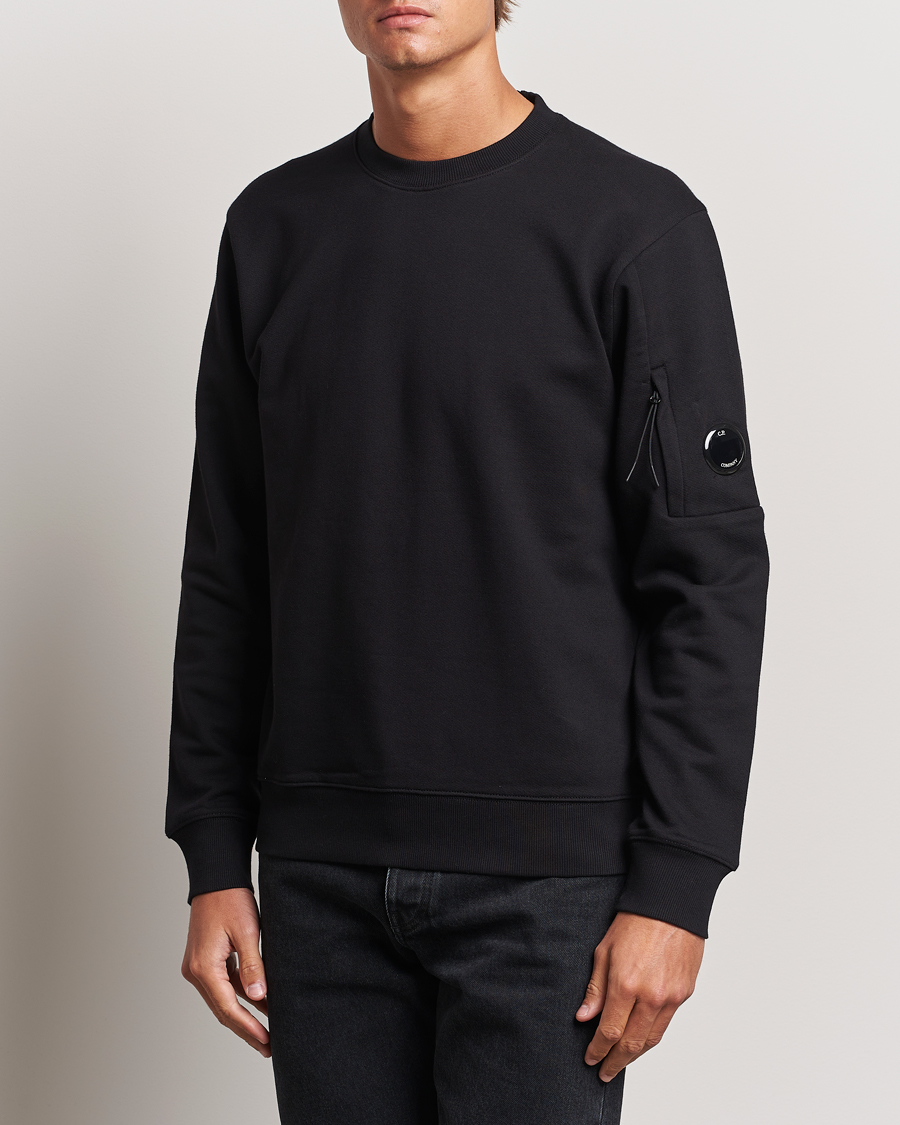 Heren |  | C.P. Company | Diagonal Raised Fleece Lens Sweatshirt Black