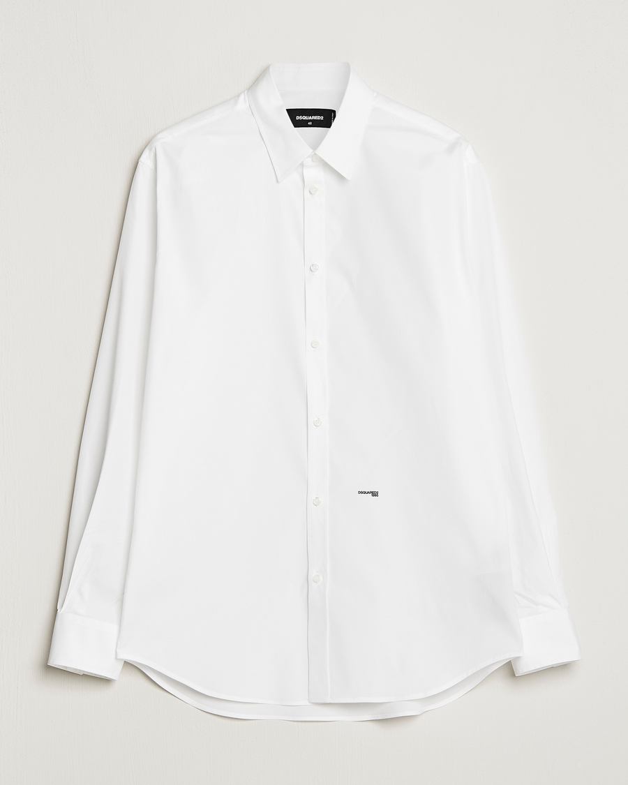 Dsquared2 Relaxed Dan Poplin Shirt White Man CareOfCarl