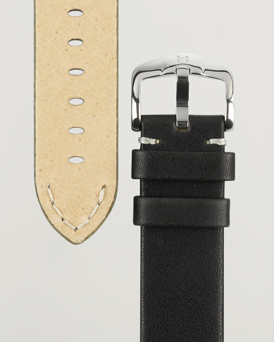 Heren |  | HIRSCH | Ranger Retro Leather Watch Strap Black