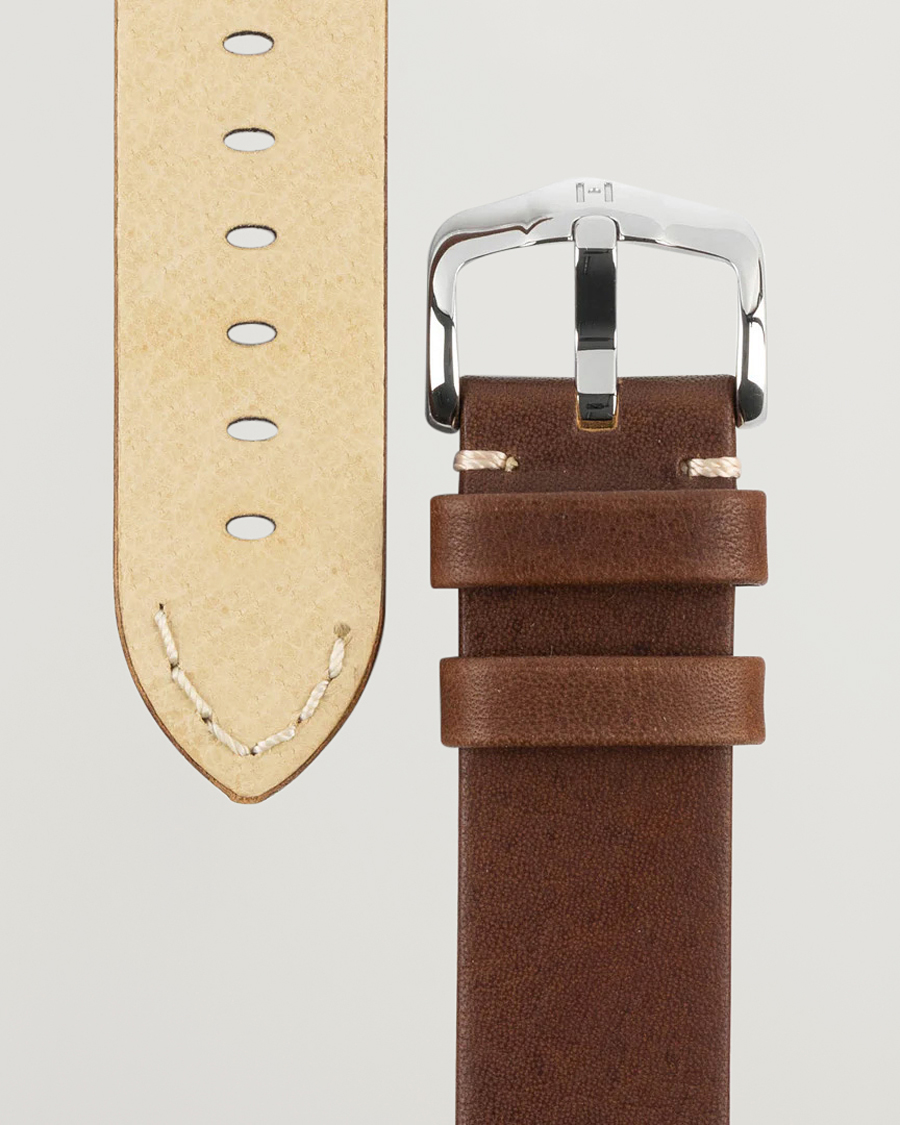 Heren |  | HIRSCH | Ranger Retro Leather Watch Strap Golden Brown