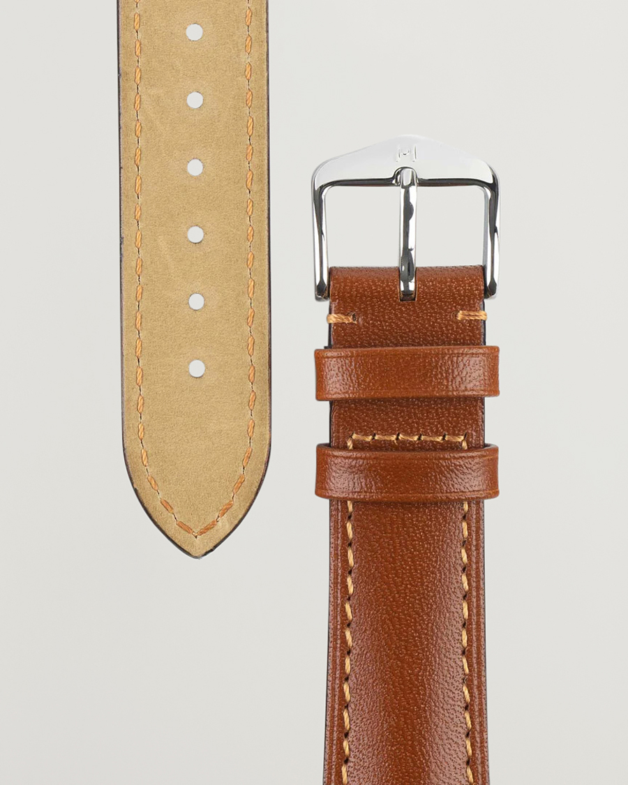 Heren |  | HIRSCH | Siena Tuscan Leather Watch Strap Golden Brown
