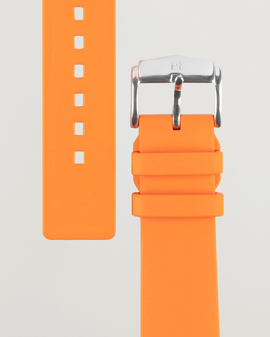 Heren |  | HIRSCH | Pure Natural Rubber Watch Strap Orange