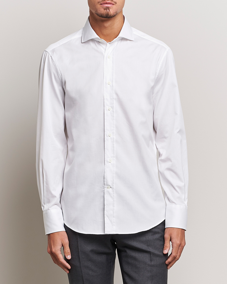 Heren |  | Brunello Cucinelli | Slim Fit Poplin Shirt White
