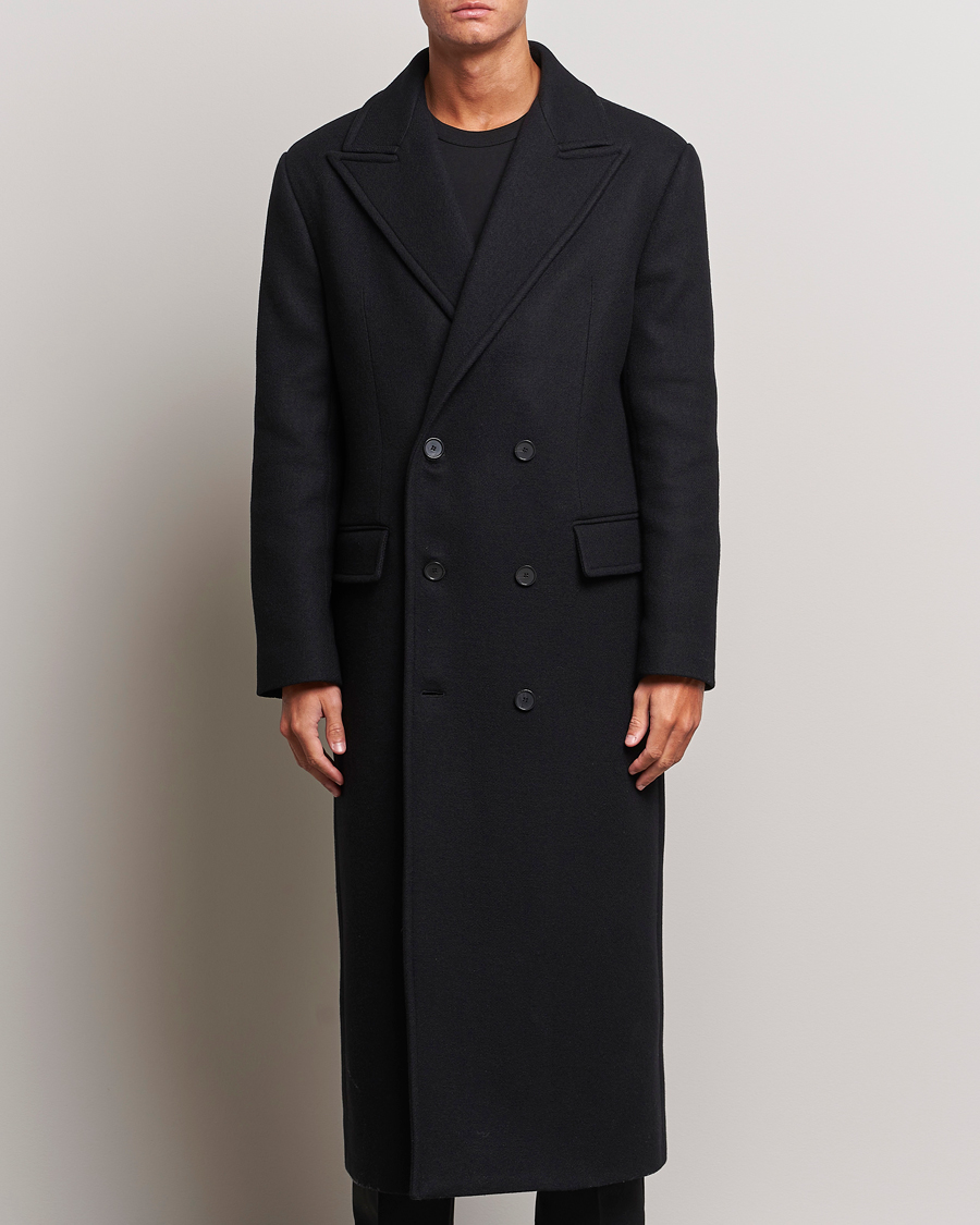 Heren |  | Filippa K | Double Breasted Wool Coat Black