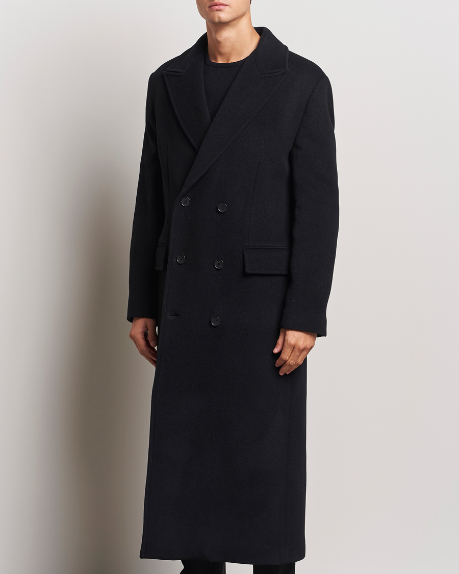 Heren |  | Filippa K | Double Breasted Wool Coat Black