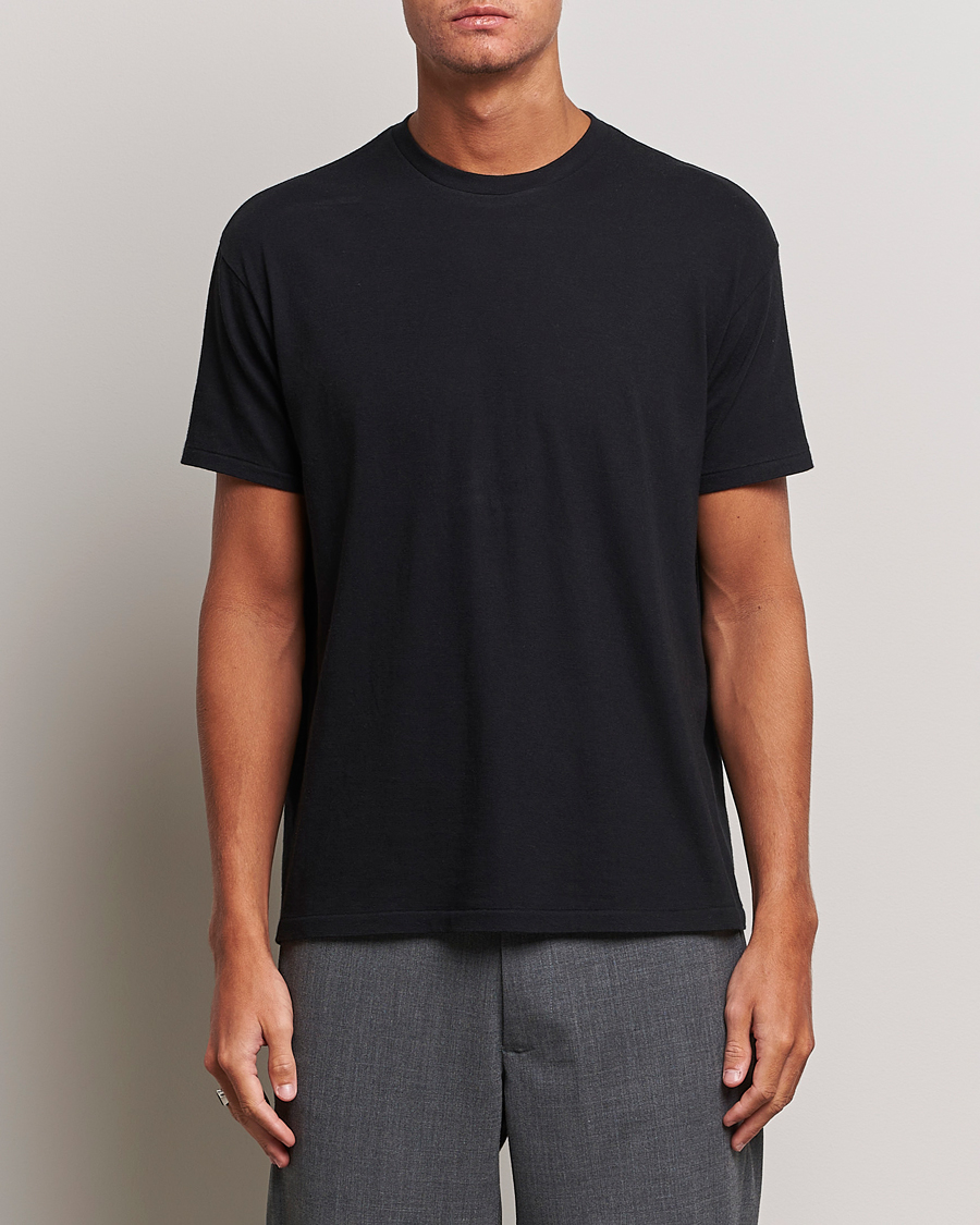 Heren |  | Auralee | Seamless Crew Neck T-Shirt Black