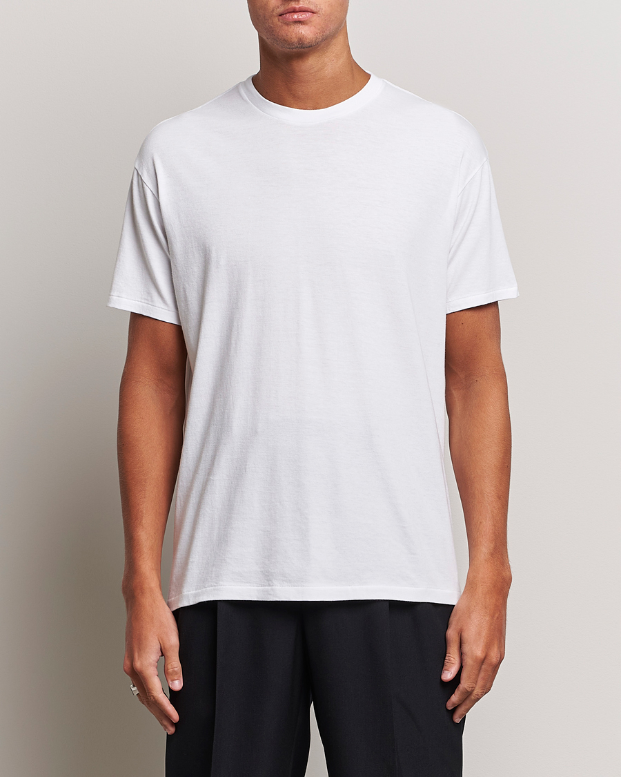 Heren |  | Auralee | Seamless Crew Neck T-Shirt White