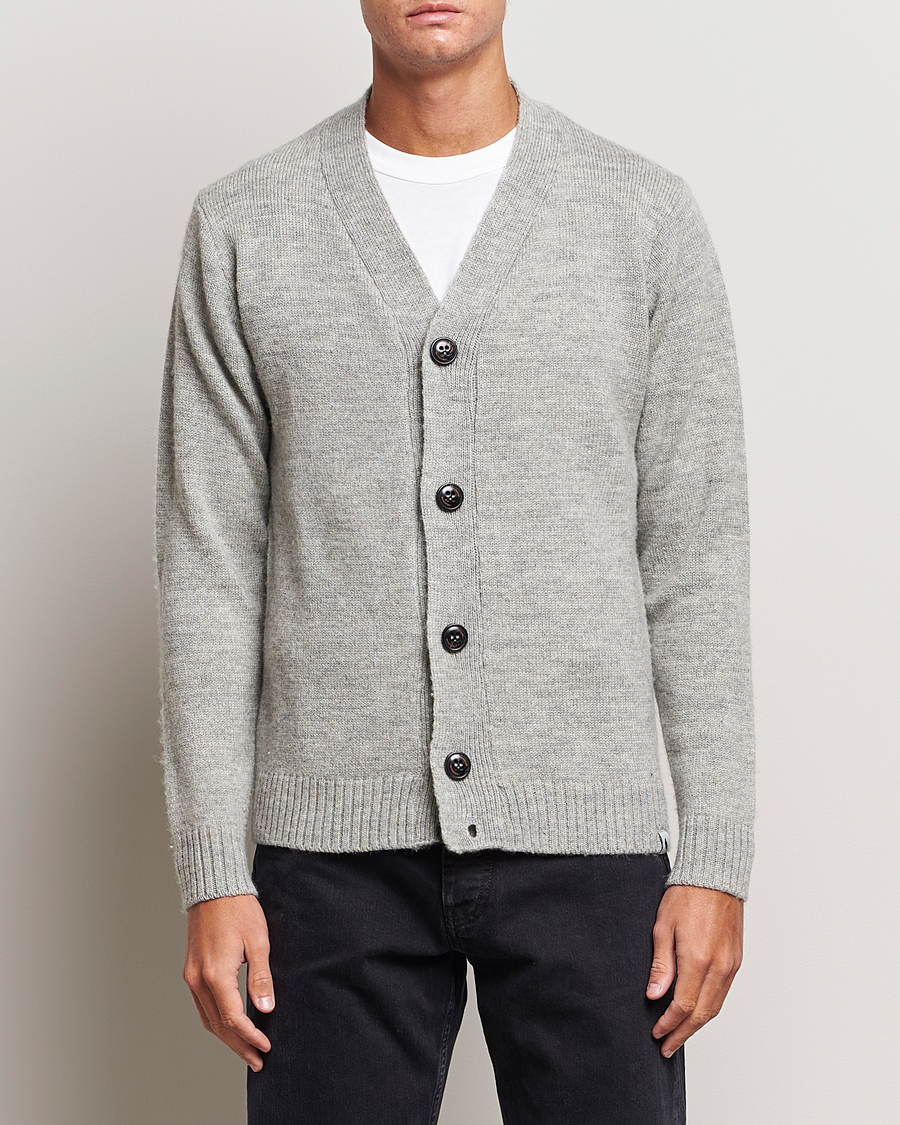 Heren |  | Peregrine | Maker's Stitch Merino Cardigan Light Grey