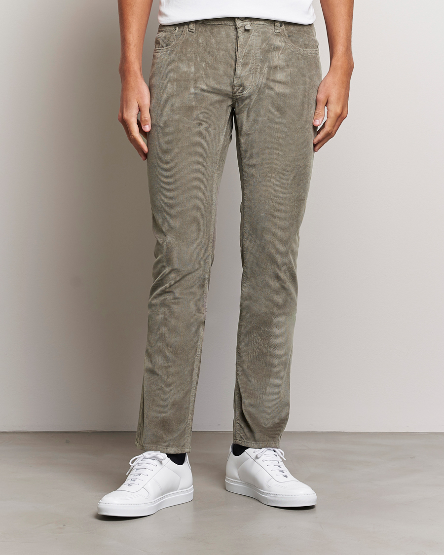 Heren |  | Jacob Cohën | Bard 5-Pocket Medium Corduroy Trousers Taupe