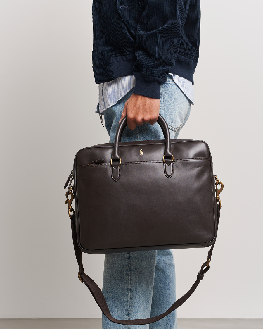 Heren |  | Polo Ralph Lauren | Leather Briefcase Dark Brown