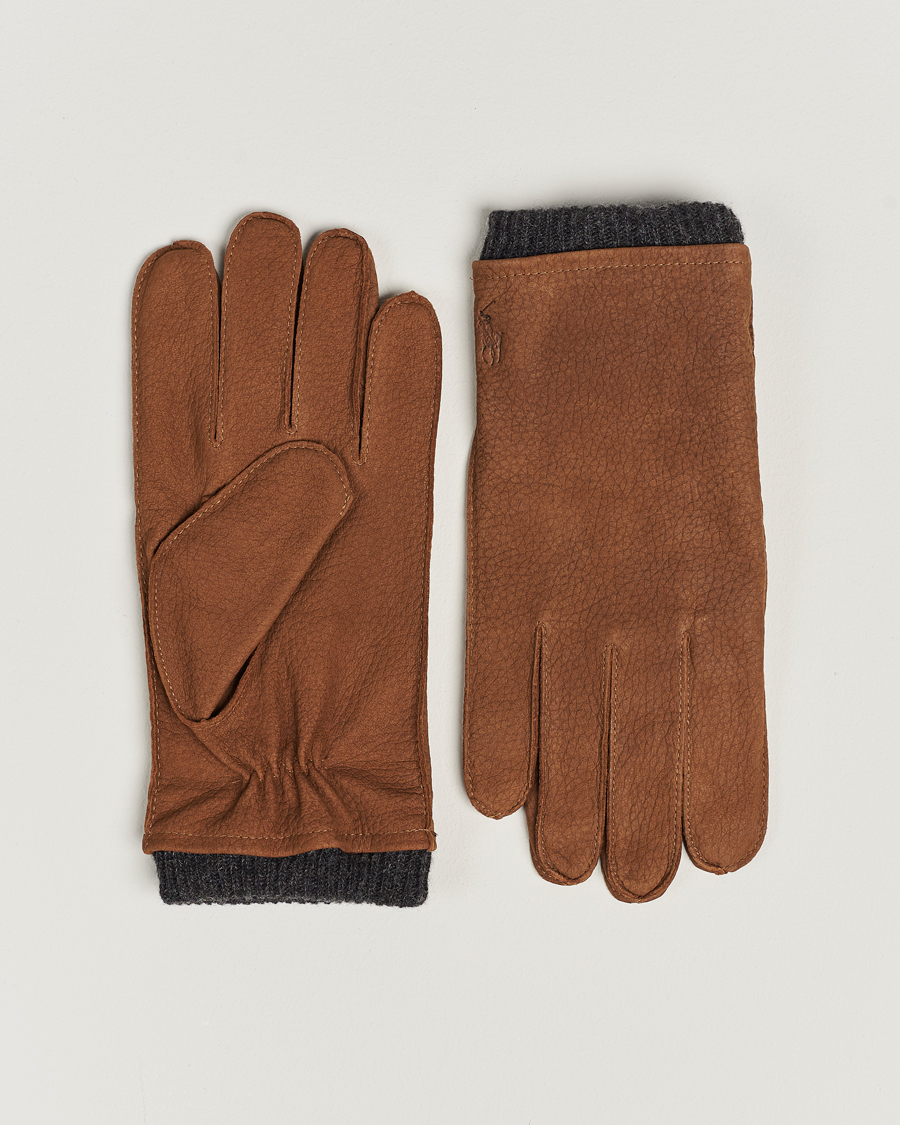 Polo Ralph Lauren Leather Gloves Tan Man CareOfCarl