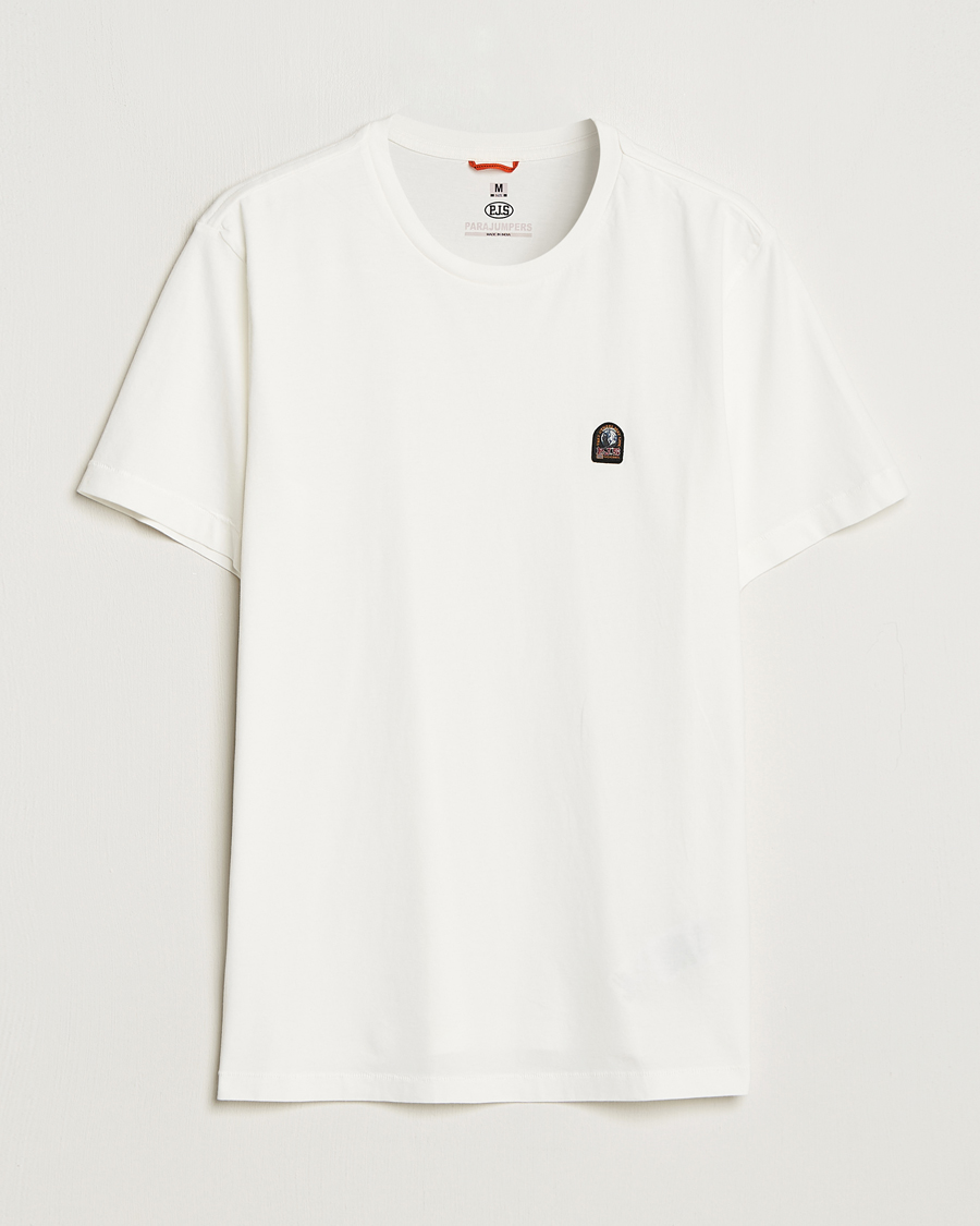 Parajumpers Patch Crew Neck T Shirt Off White