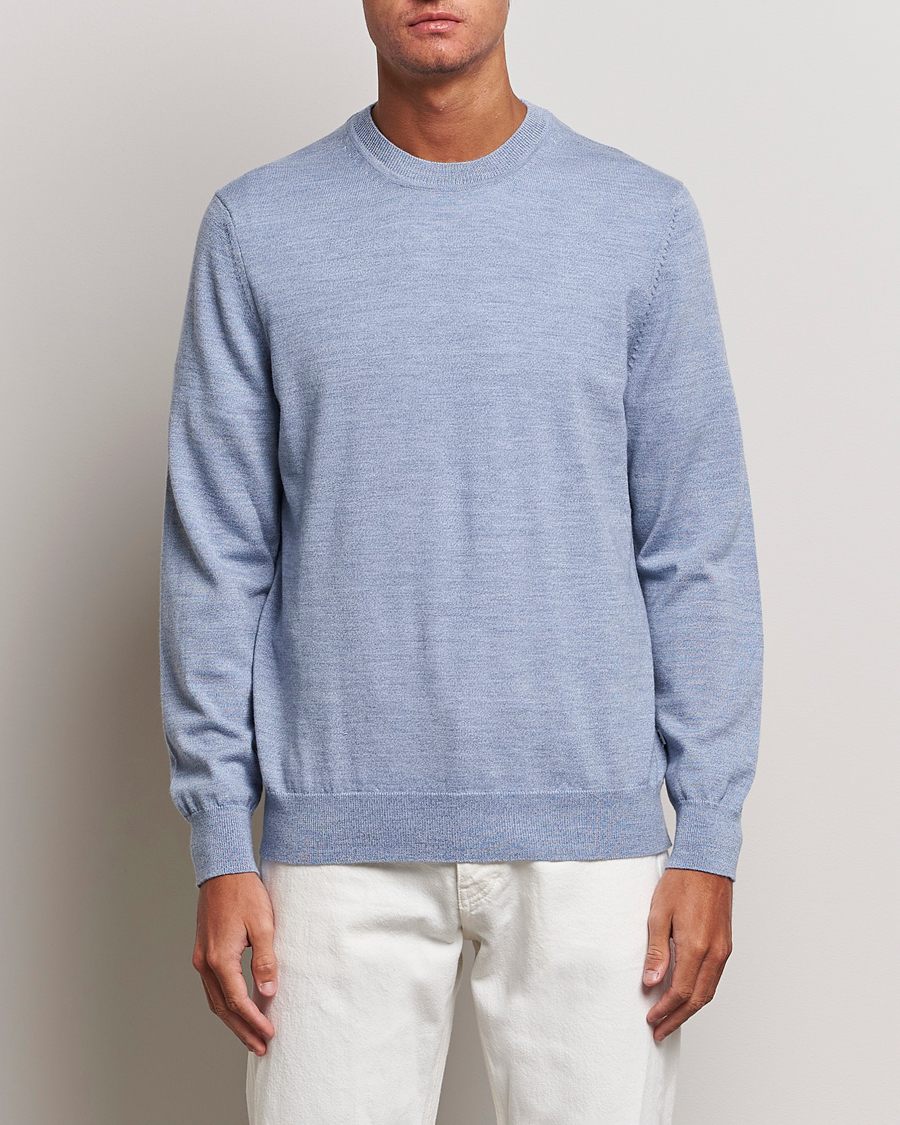 Heren |  | NN07 | Ted Merino Crew Neck Pullover Tink Blue