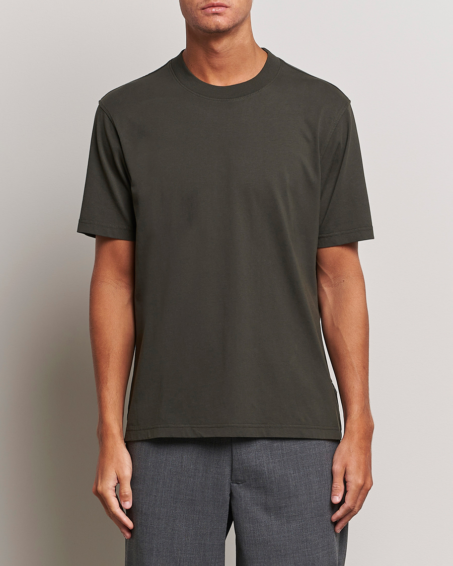 Heren |  | NN07 | Adam Crew Neck T-Shirt Dark Army