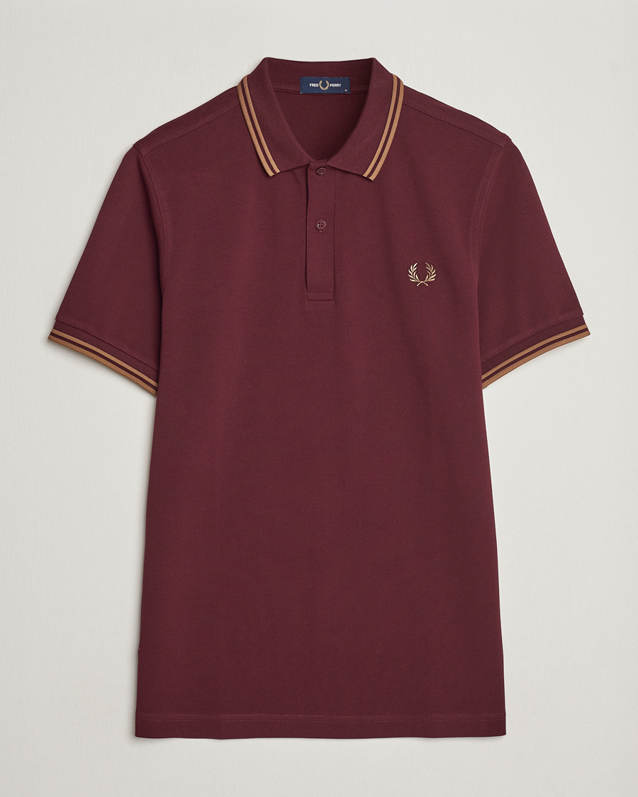 Fred perry twin tipped best sale polo burgundy