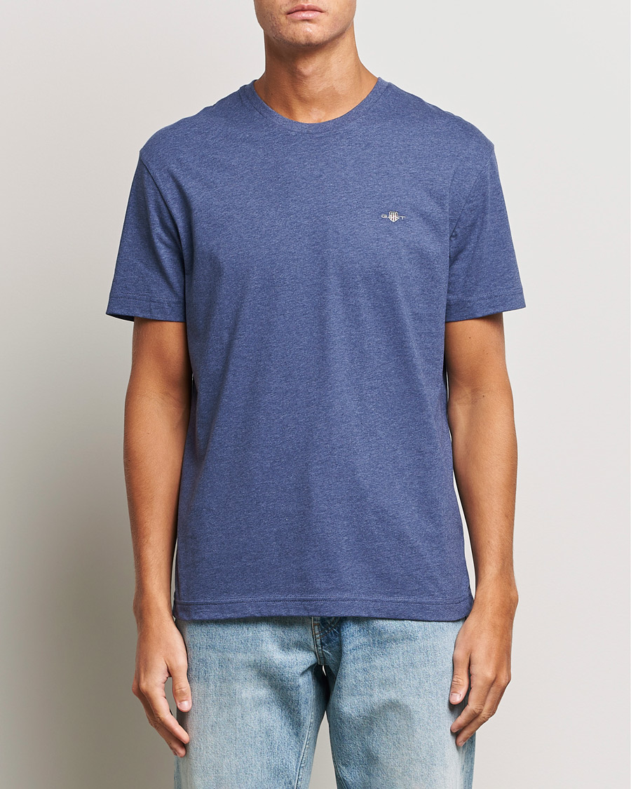 Heren |  | GANT | The Original T-Shirt Dark Jeansblue Melange