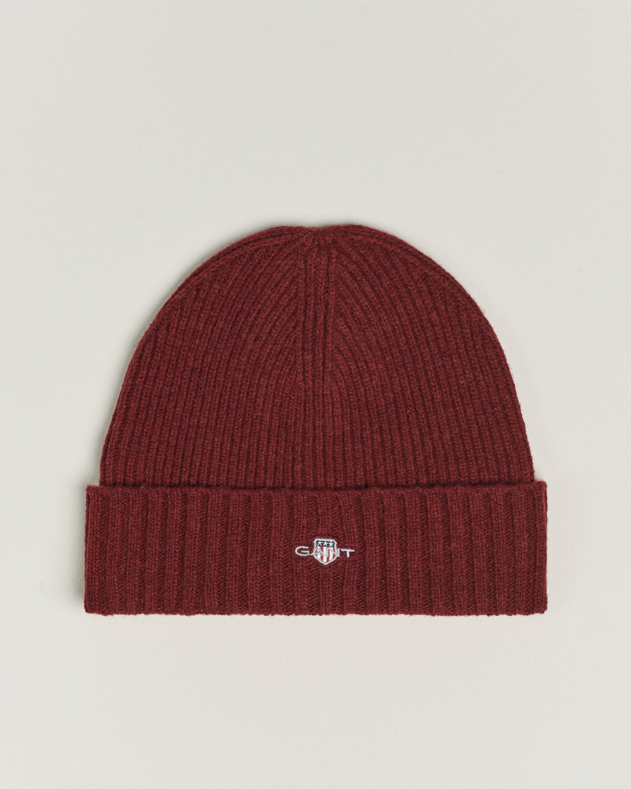 Heren | GANT Wool Lined Beanie Plumped Red | GANT | Wool Lined Beanie Plumped Red
