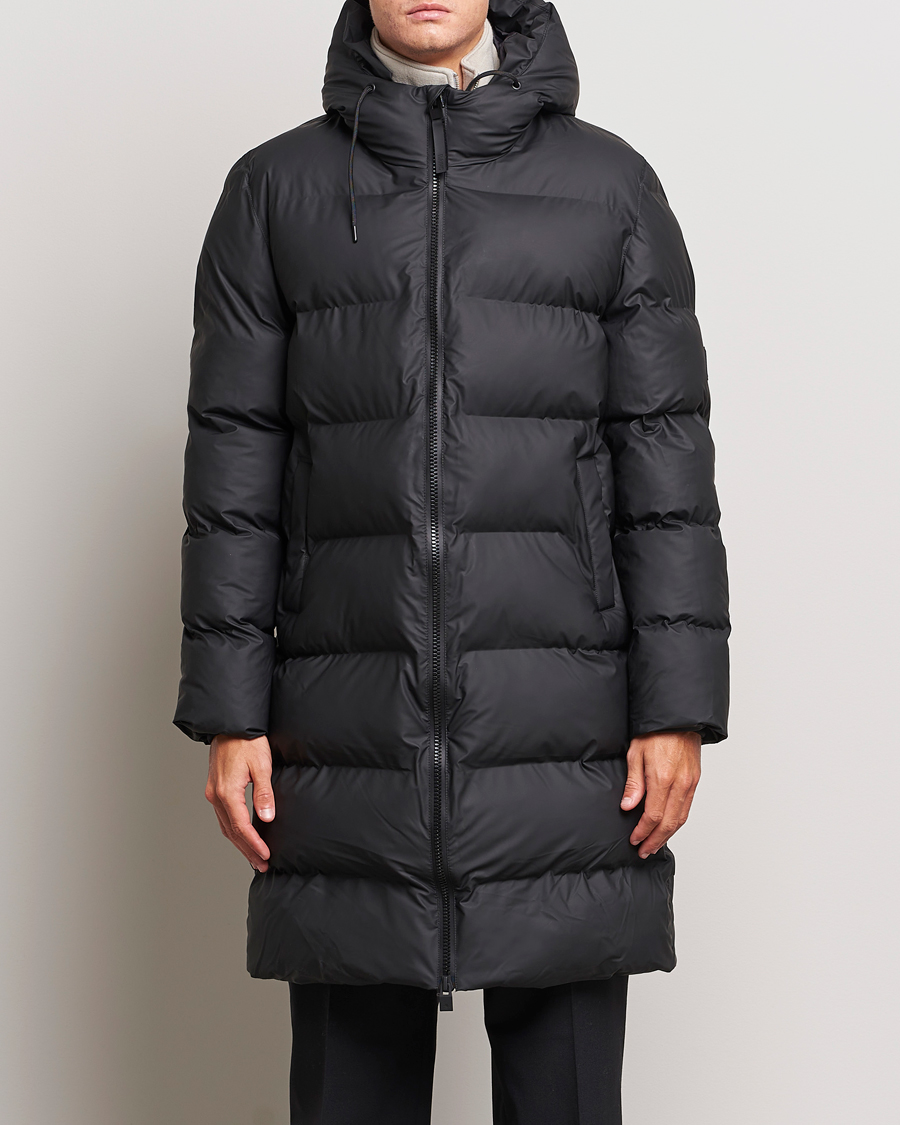 RAINS Alta Long Puffer Jacket Black