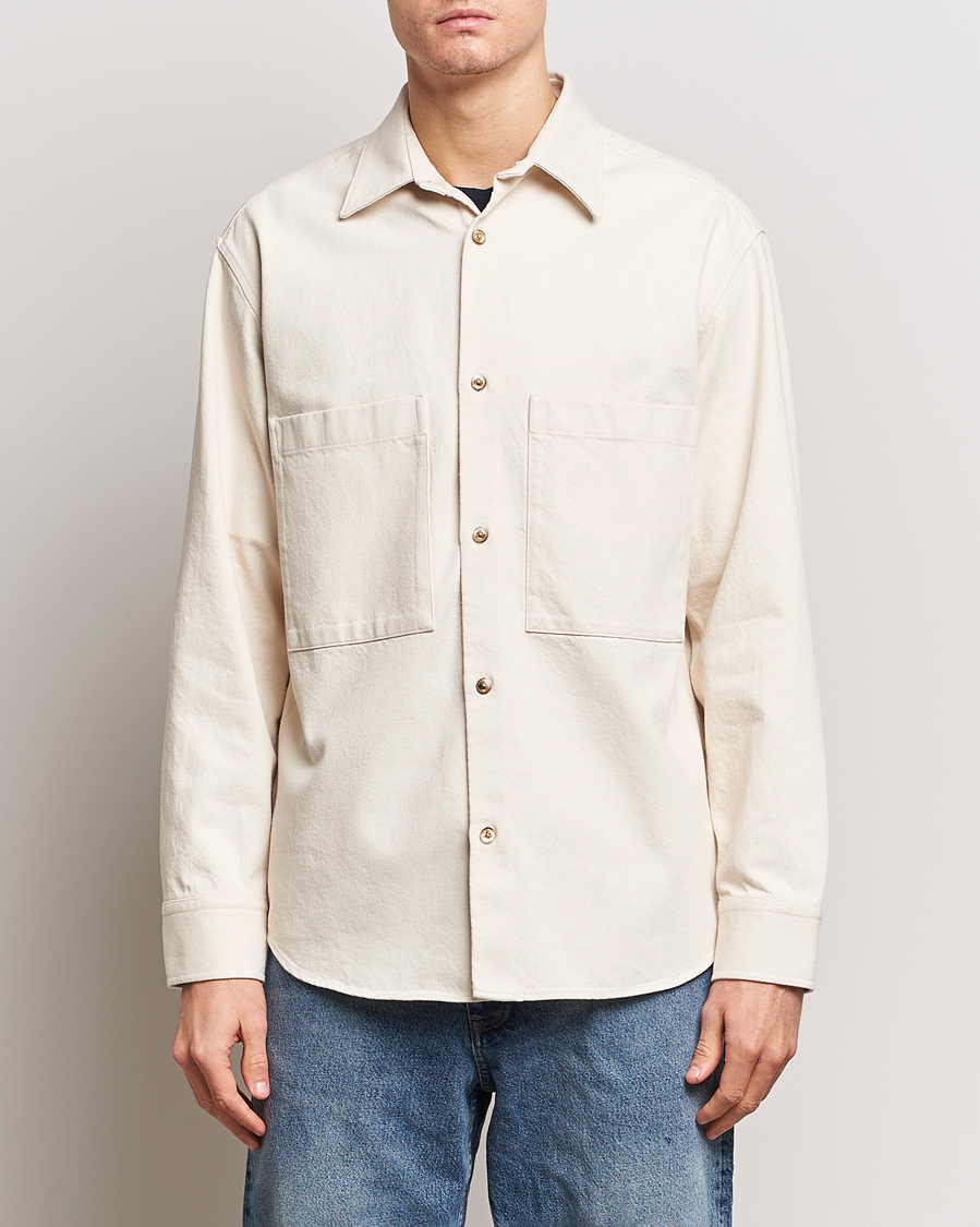 NN07 Freddy Cotton Overshirt Ecru | Man - CareOfCarl.nl