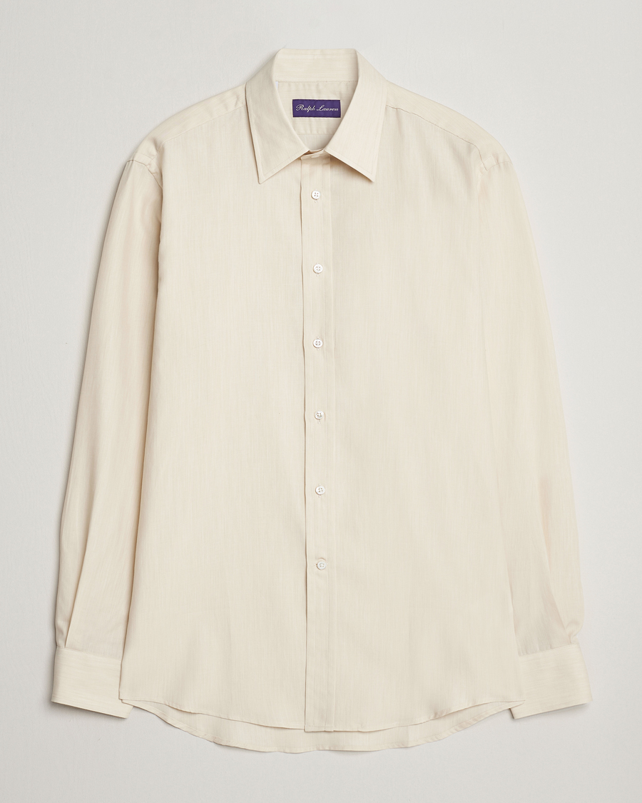 Ralph Lauren Purple Label Soft Cotton Shirt Cream Man CareOfCarl