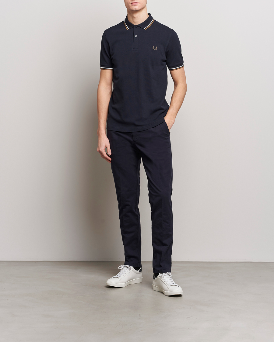 Fred perry twin store tipped polo navy