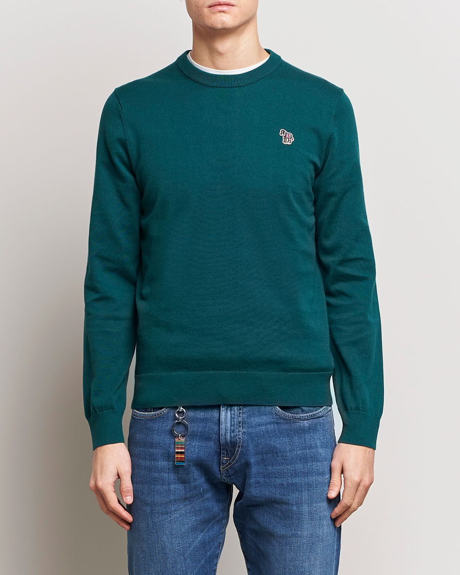 Heren |  | PS Paul Smith | Zebra Cotton Knitted Sweater Dark Green