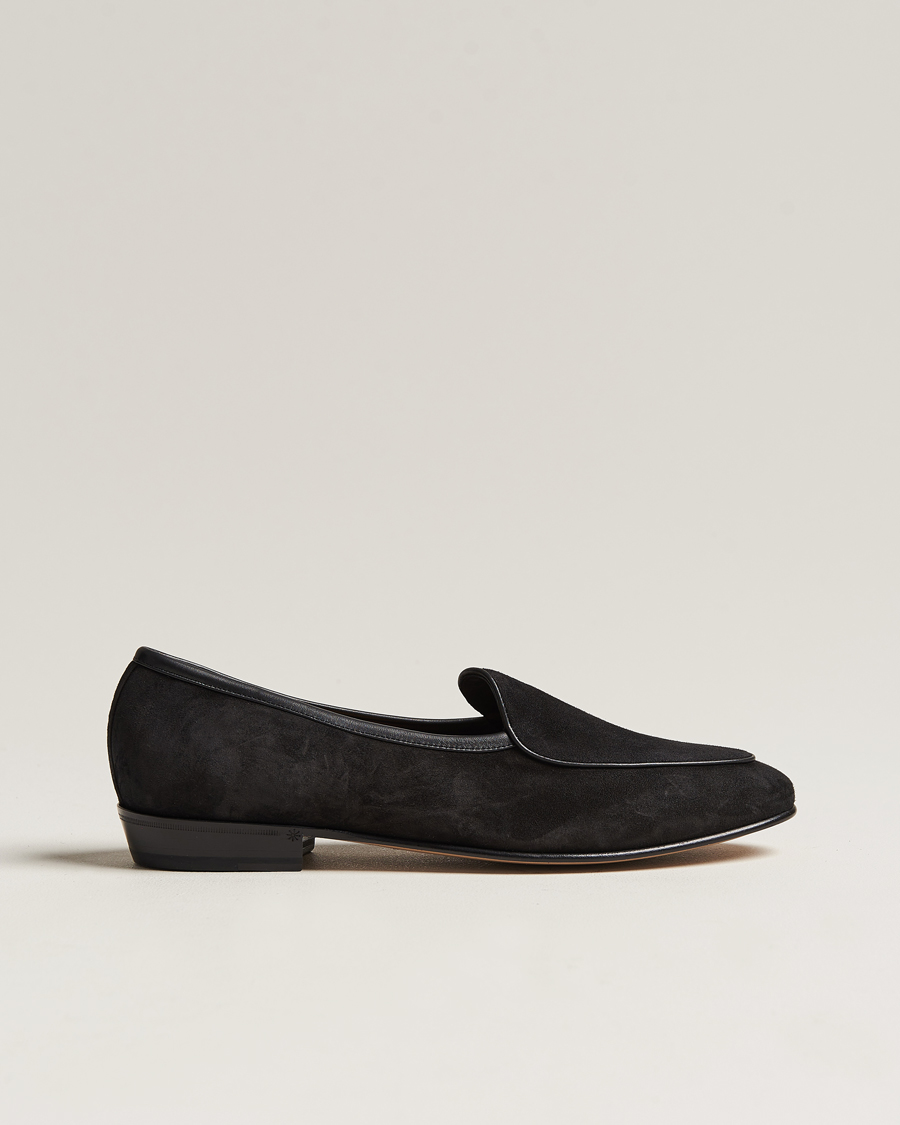 Black deals suede loafers