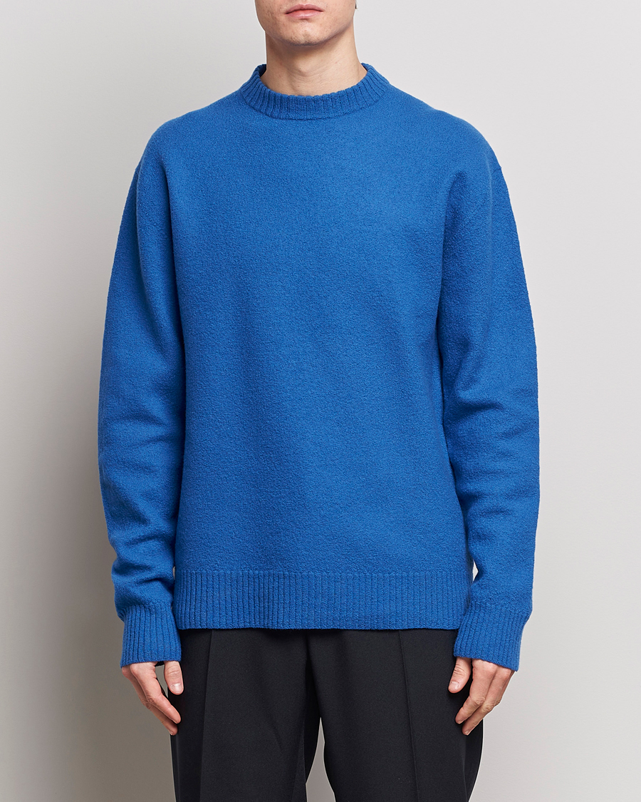 Heren |  | Jil Sander | Lightweight Merino Wool Sweater Space Blue