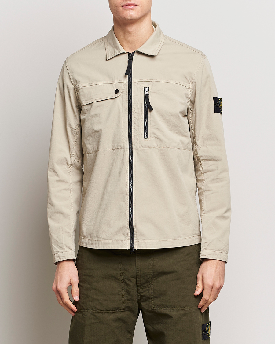 Beige overshirt hotsell stone island