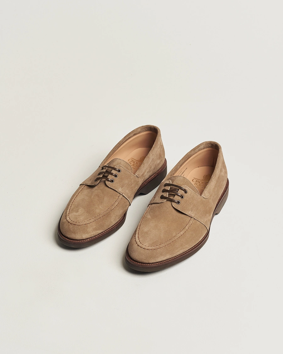 Heren |  | Crockett & Jones | Falmouth Deck Shoes Khaki Suede