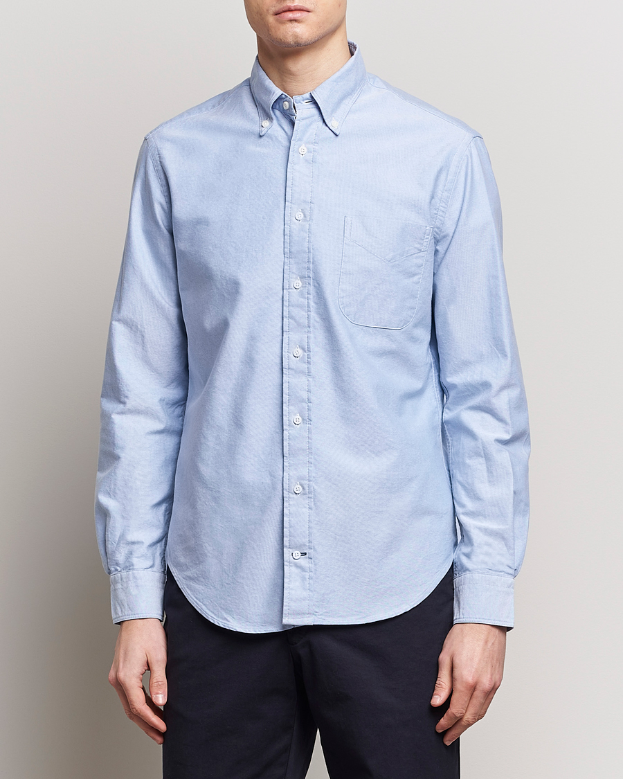 Heren |  | Gitman Vintage | Button Down Oxford Shirt Light Blue