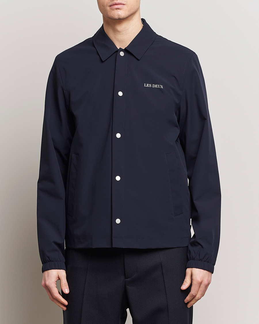 Heren | LES DEUX | LES DEUX | Idris Coach Jacket Dark Navy