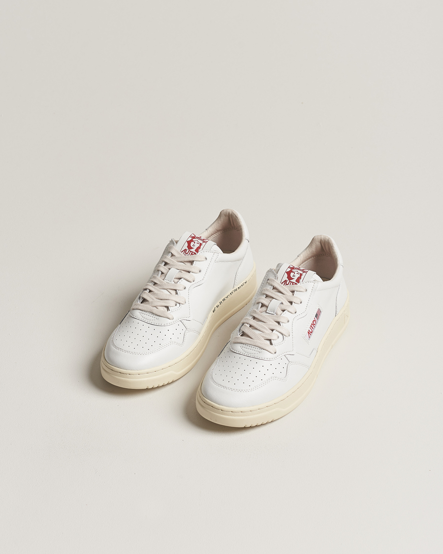 Heren |  | Autry | Medalist Low Leather Sneaker White/Red
