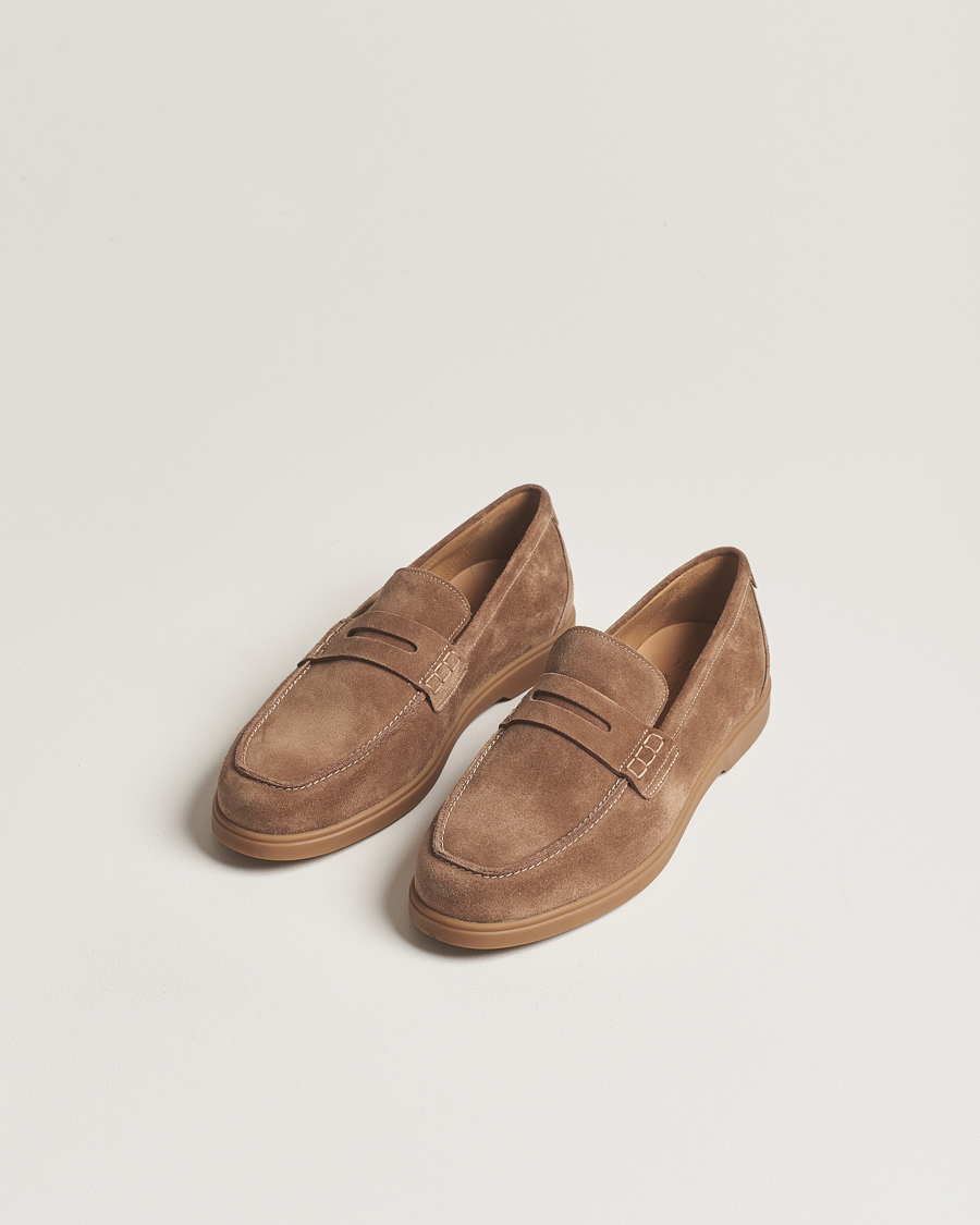 Loake store suede loafers