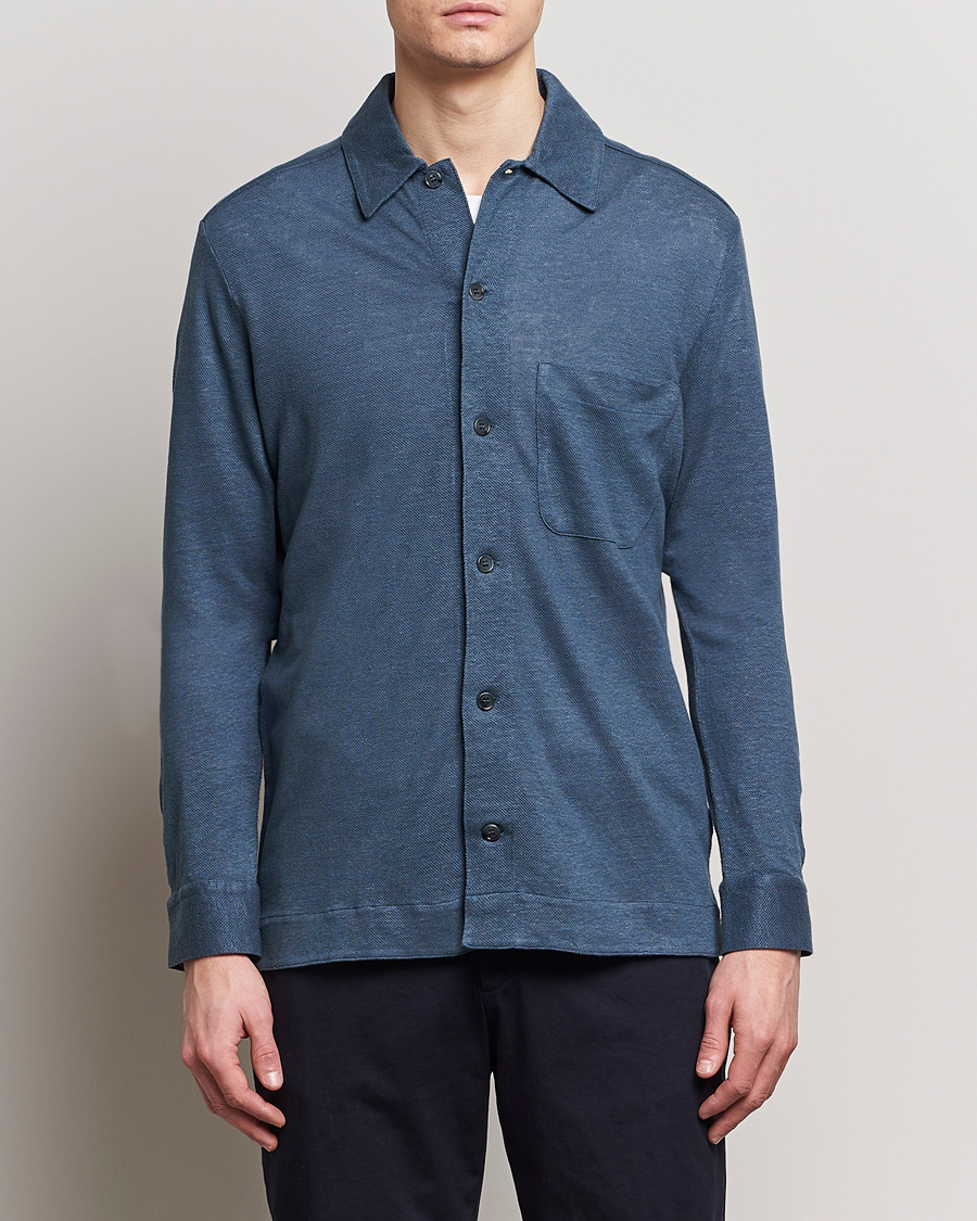 Heren |  | Paul Smith | Linen Jersey Shirt Blue