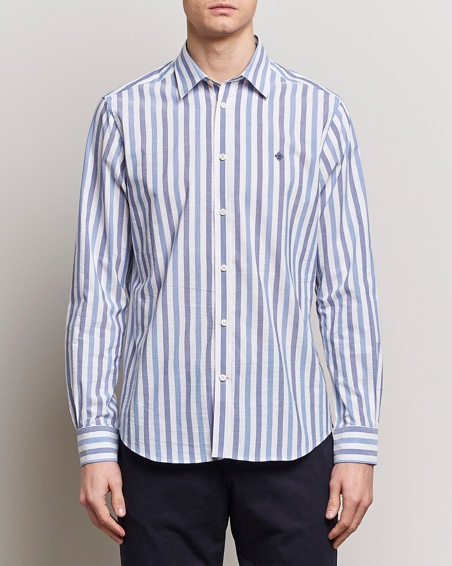 Heren |  | Morris | Summer Stripe Shirt Blue