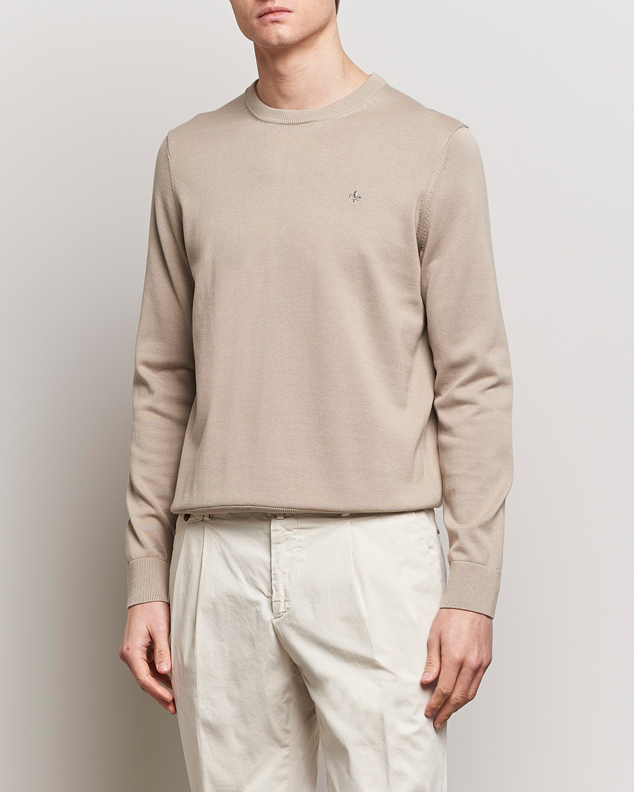 Heren |  | Morris | Riley Cotton Crew Neck Pullover Khaki