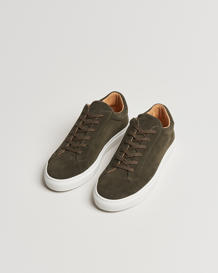 Heren |  | A Day\'s March | Suede Marching Sneaker Dark Olive