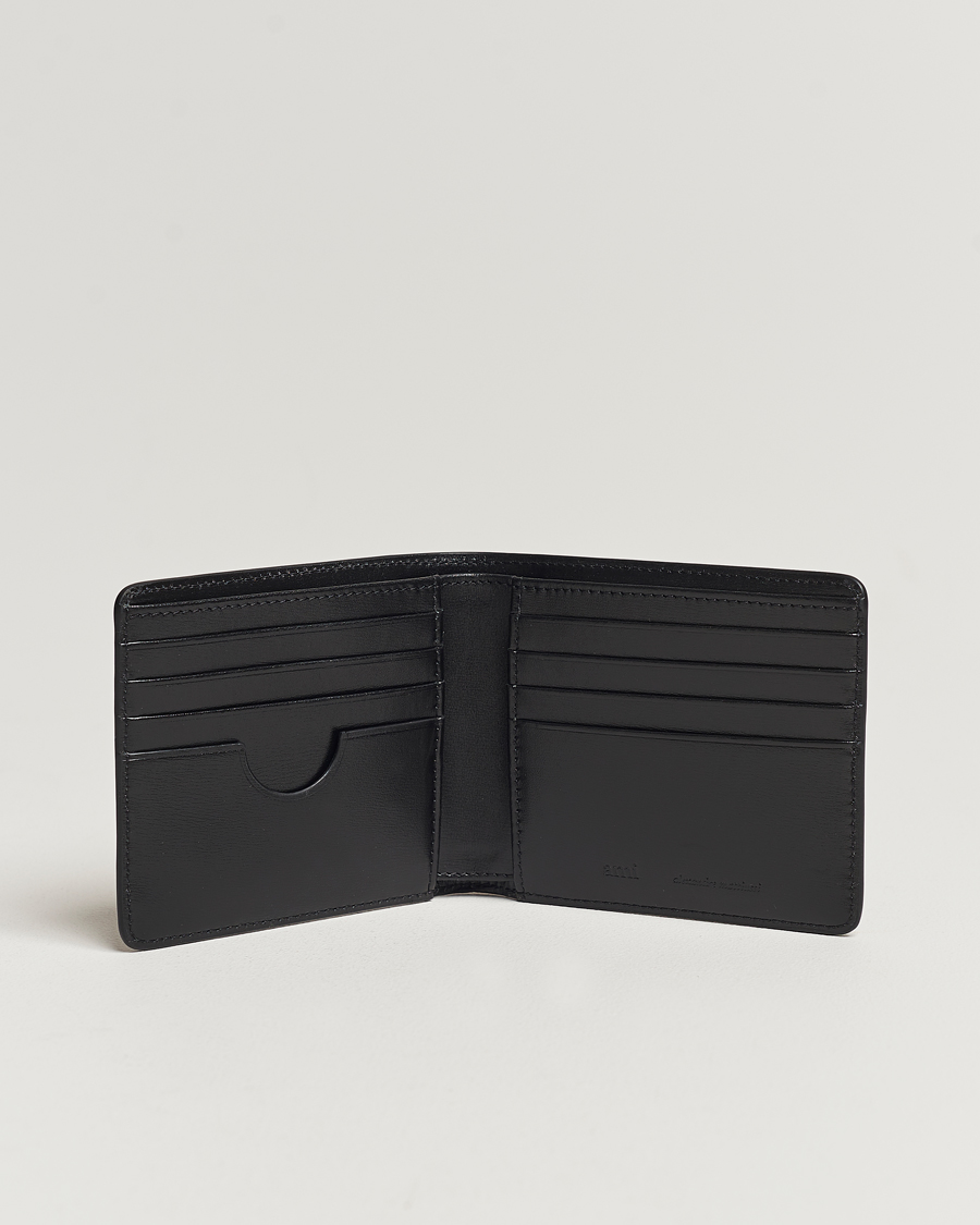 Heren |  | AMI | Tonal Heart Logo Leather Wallet Black