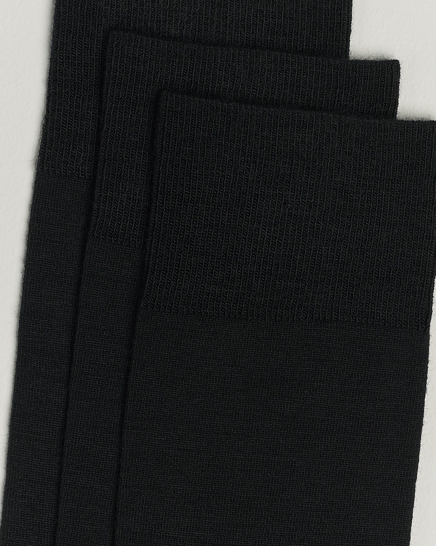 Heren | Amanda Christensen | Amanda Christensen | 3-Pack Icon Wool/Cotton Socks Black