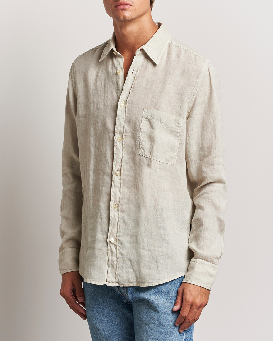 Heren |  | BOSS ORANGE | Relegant Linen Shirt Light Beige