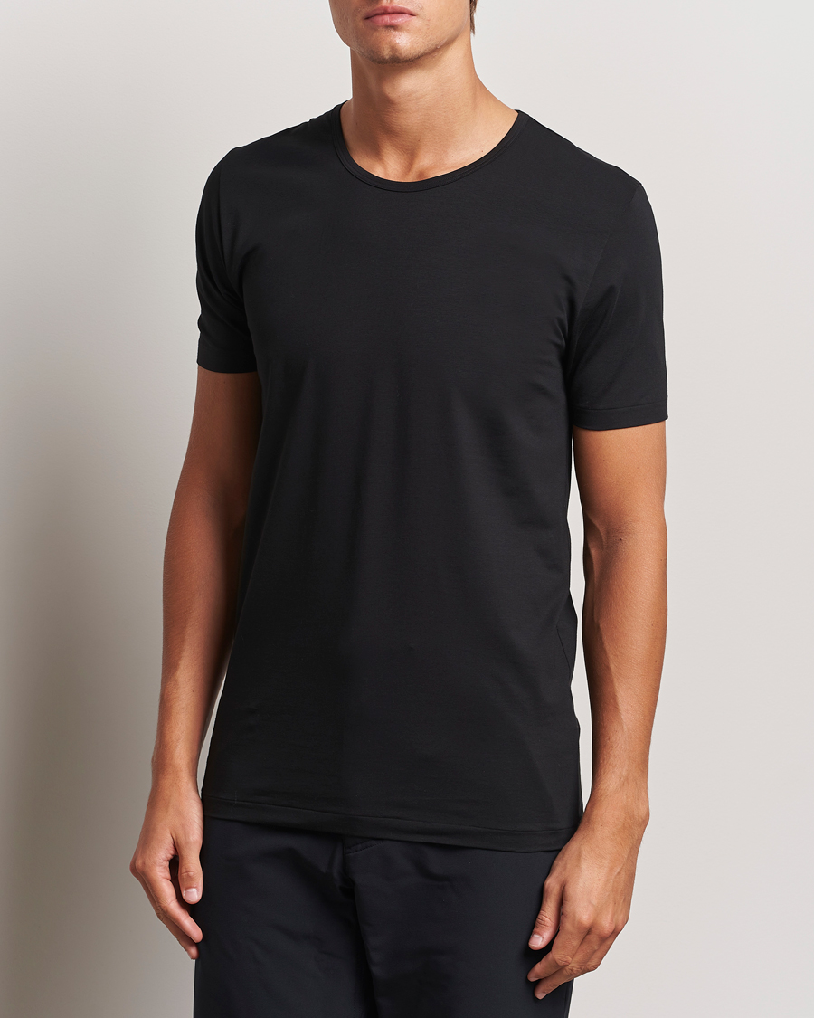 Heren |  | Zimmerli of Switzerland | Pure Comfort Crew Neck T-shirt Black