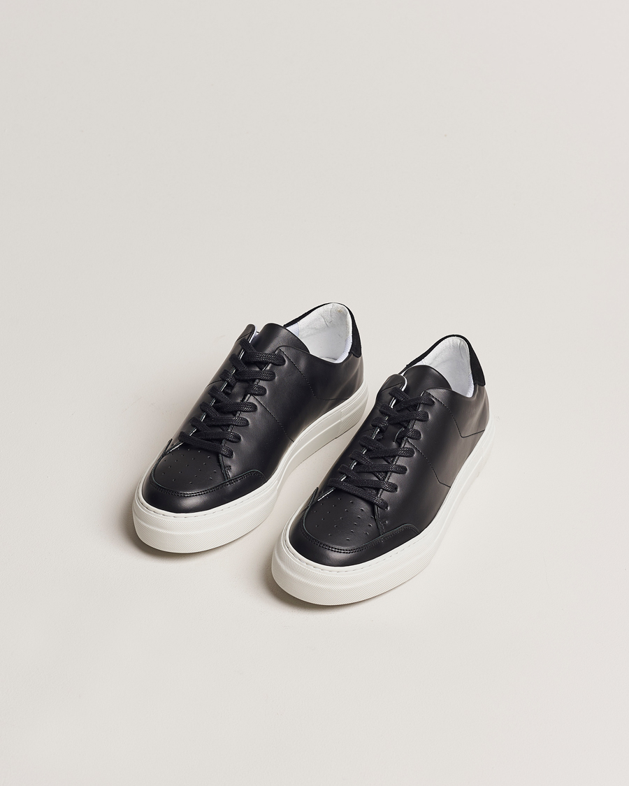 Heren |  | J.Lindeberg | Art Signature Leather Sneaker Black