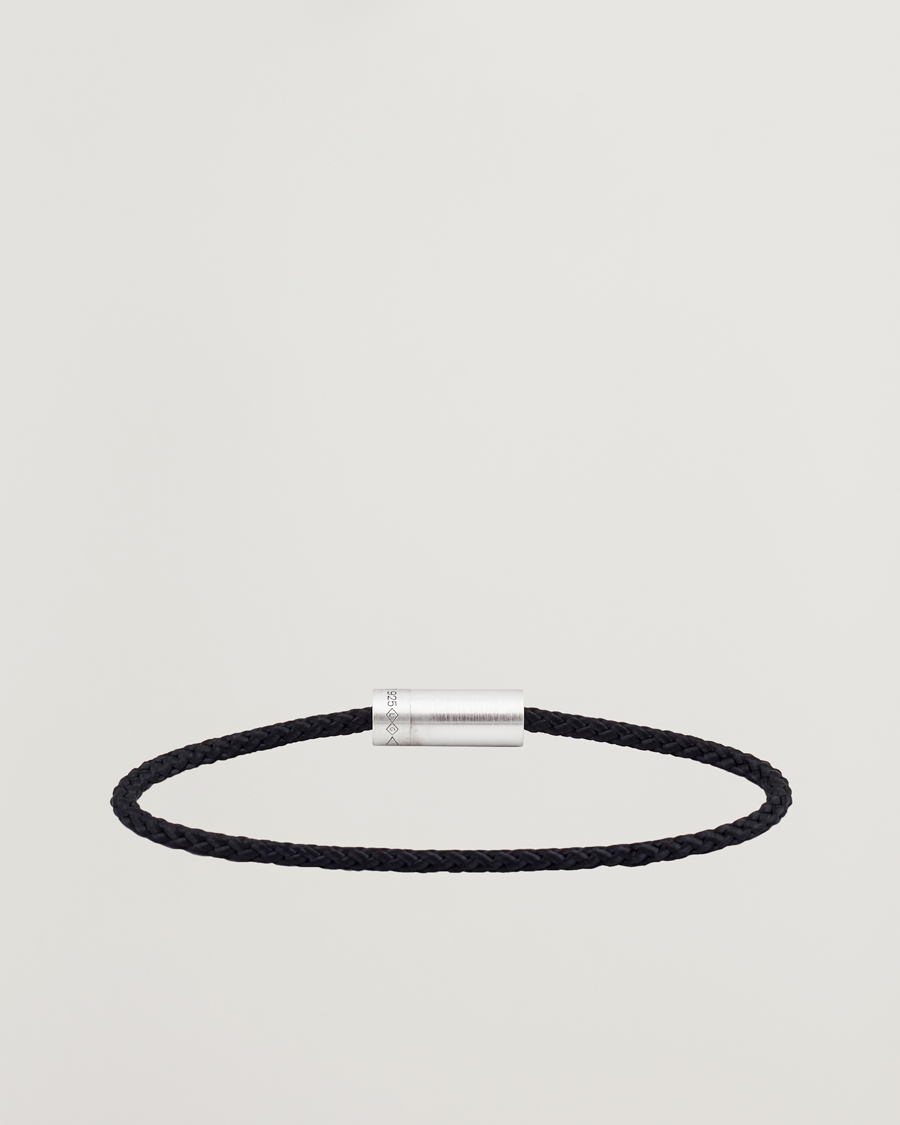 Heren |  | LE GRAMME | Nato Cable Brushed Bracelet Black/Sterling Silver 7g