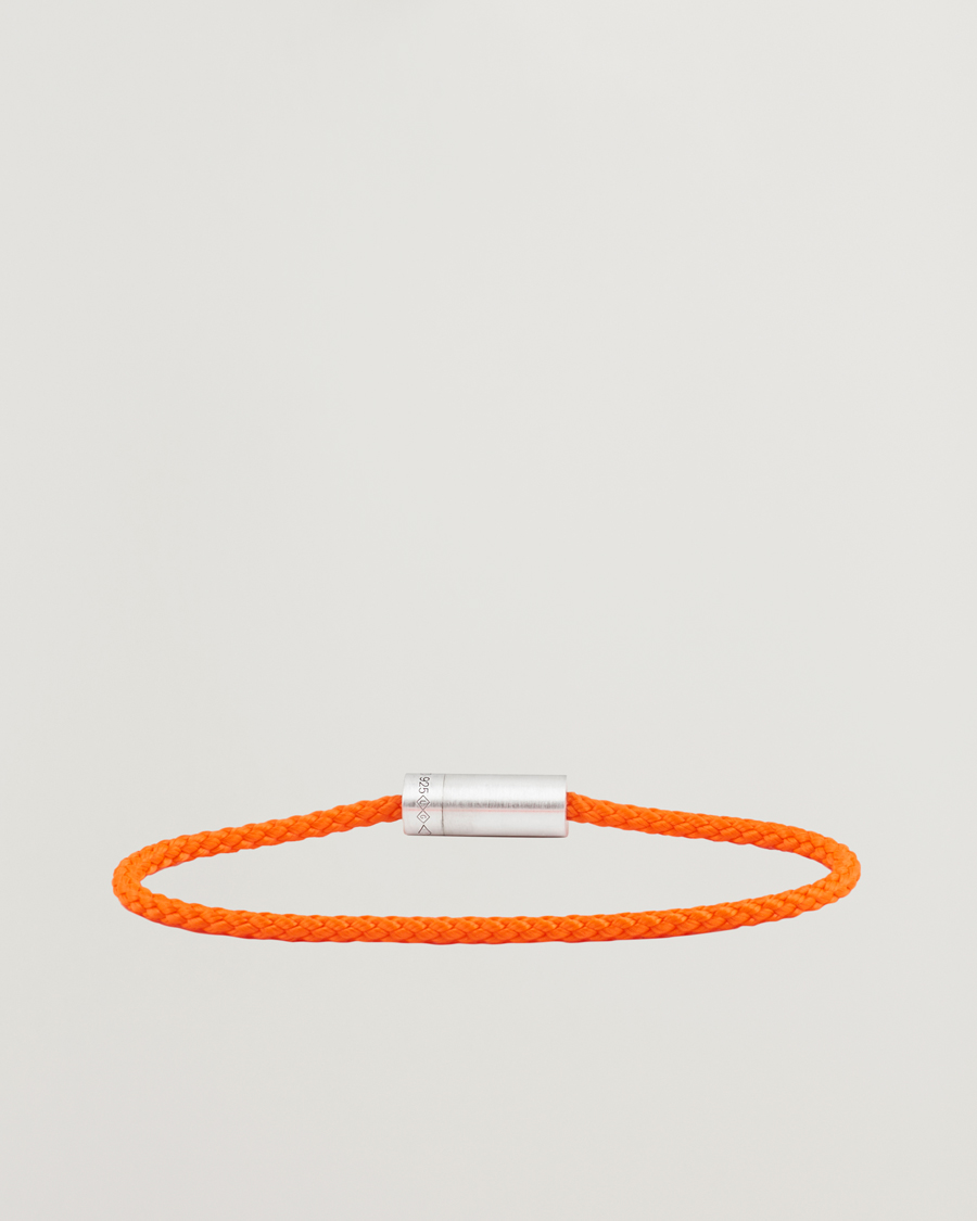 Heren |  | LE GRAMME | Nato Cable Brushed Bracelet Orange/Sterling Silver 7g