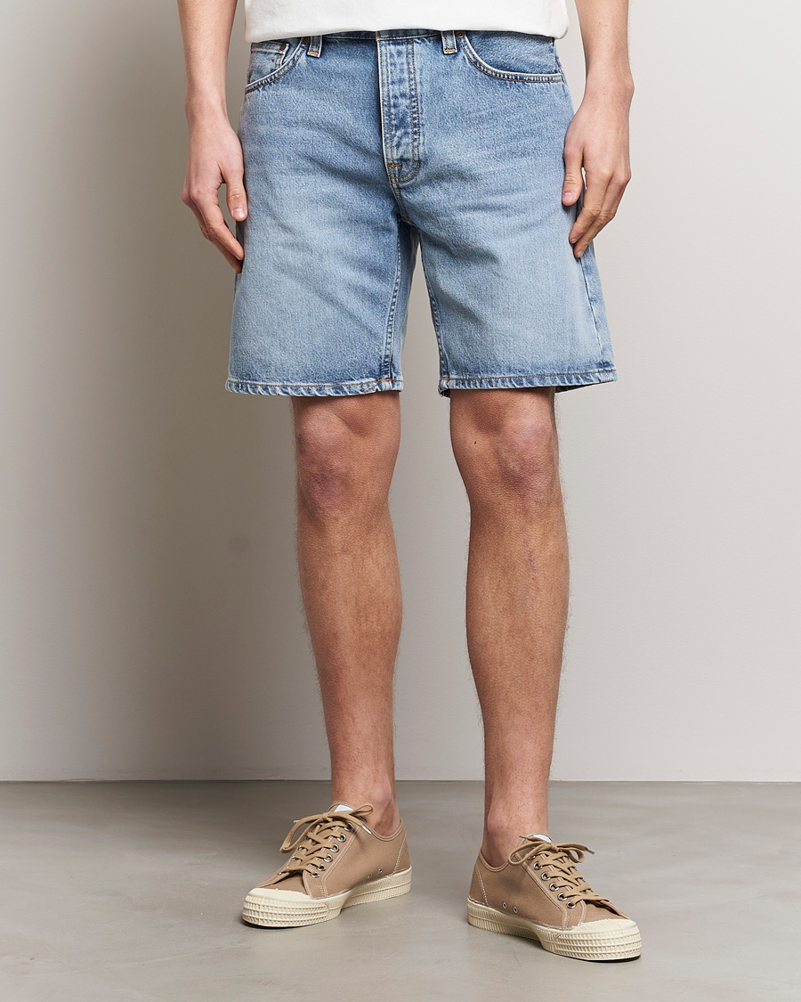 Heren |  | Nudie Jeans | Seth Denim Shorts Sea Salt