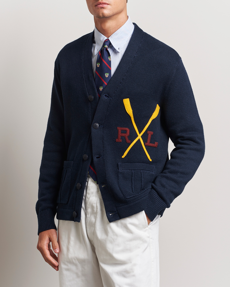 Heren |  | Polo Ralph Lauren | RL Rowing Knitted Cardigan Aviator Navy