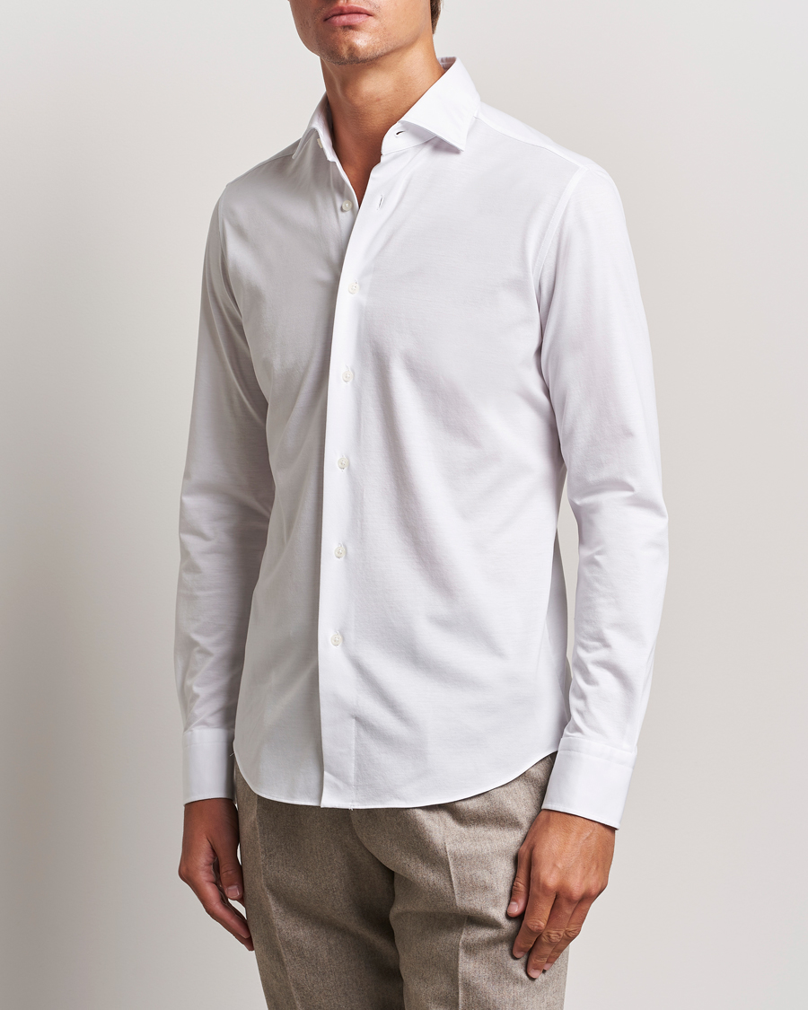 Heren |  | Grigio | Cotton Jersey Shirt White