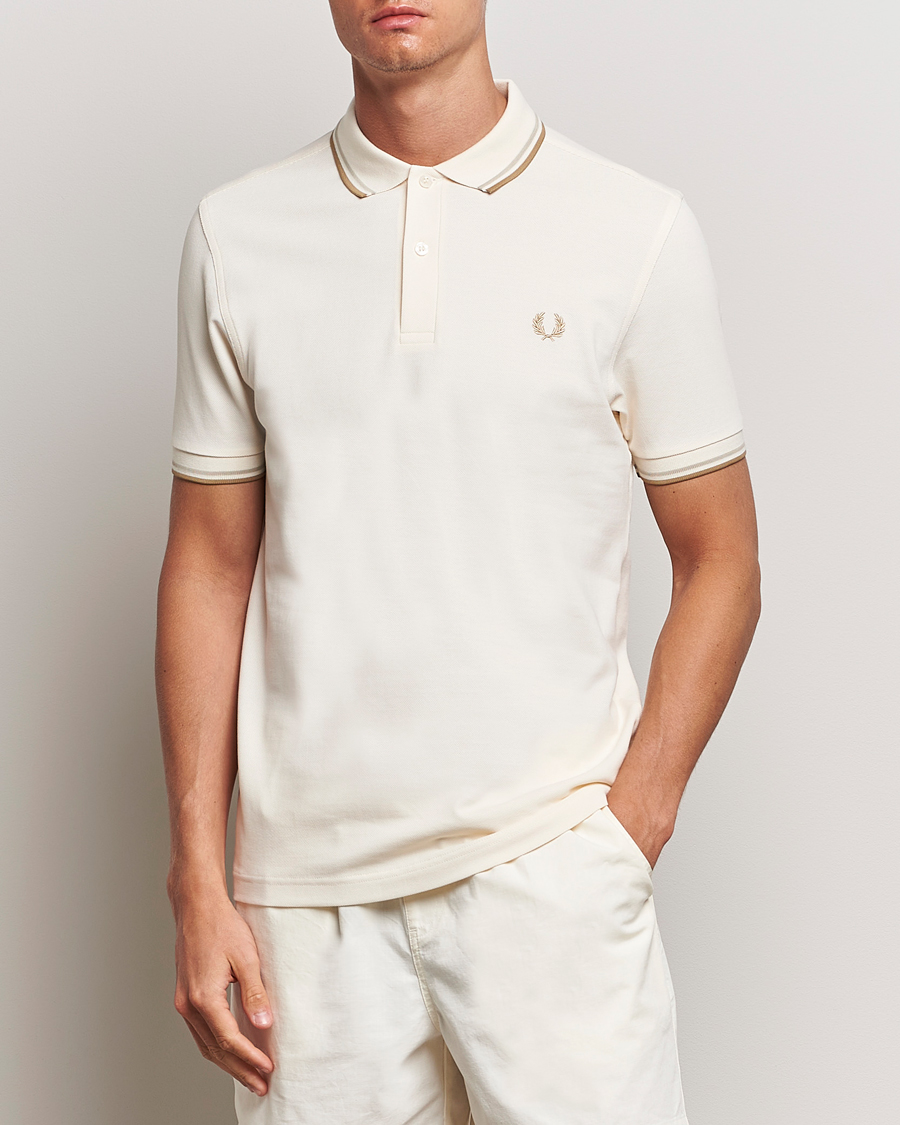 Heren | Fred Perry | Fred Perry | Twin Tipped Polo Shirt Ecru